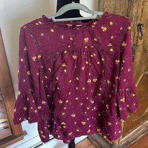 Purple Floral Blouse
